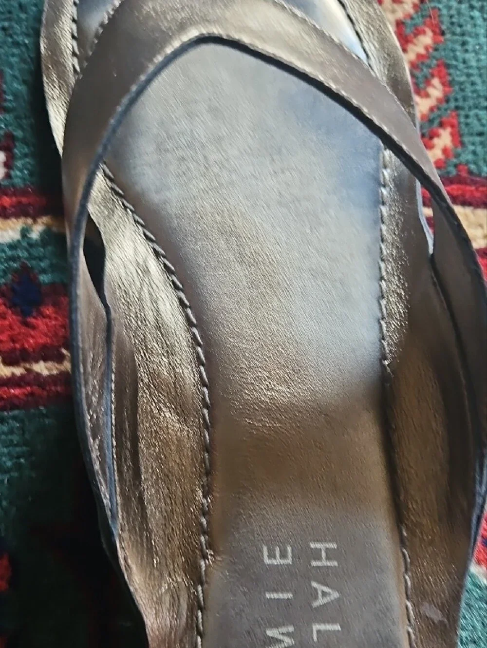 Jamie Haller Olive Metalic San Diego Flip Flop 37